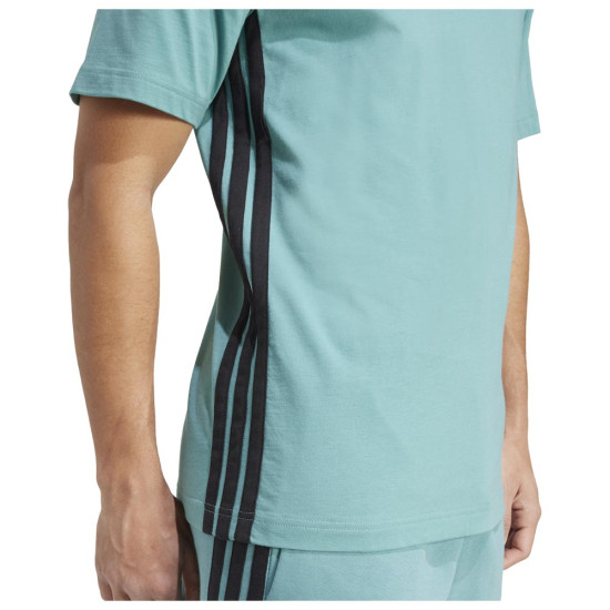 Adidas Ανδρική κοντομάνικη μπλούζα Essentials 3-Stripes Single Jersey Tee